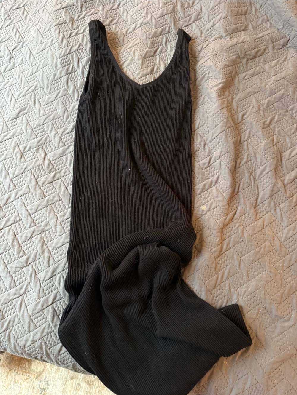 Forever 21 Black Ribbed Maxi Dress